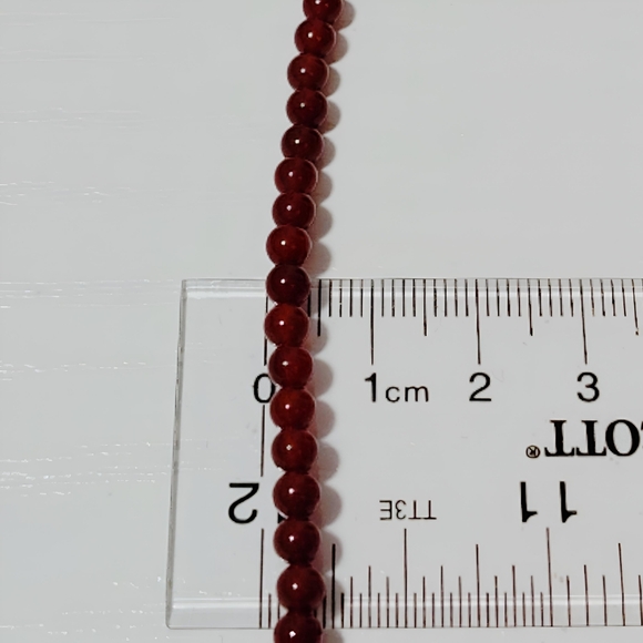 Vintage Genuine Carnelian Beaded Puffy Heart Necklace 17" - Picture 6 of 12